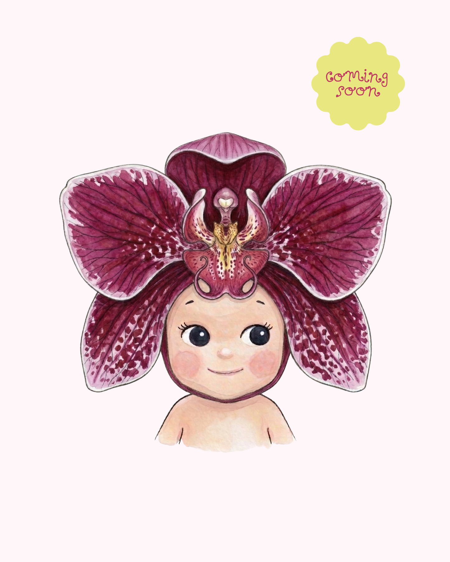 Magenta Orchid Sonny Angel | Single Sticker