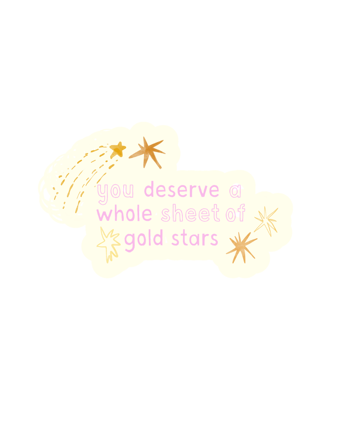 Gold Stars Single Sticker
