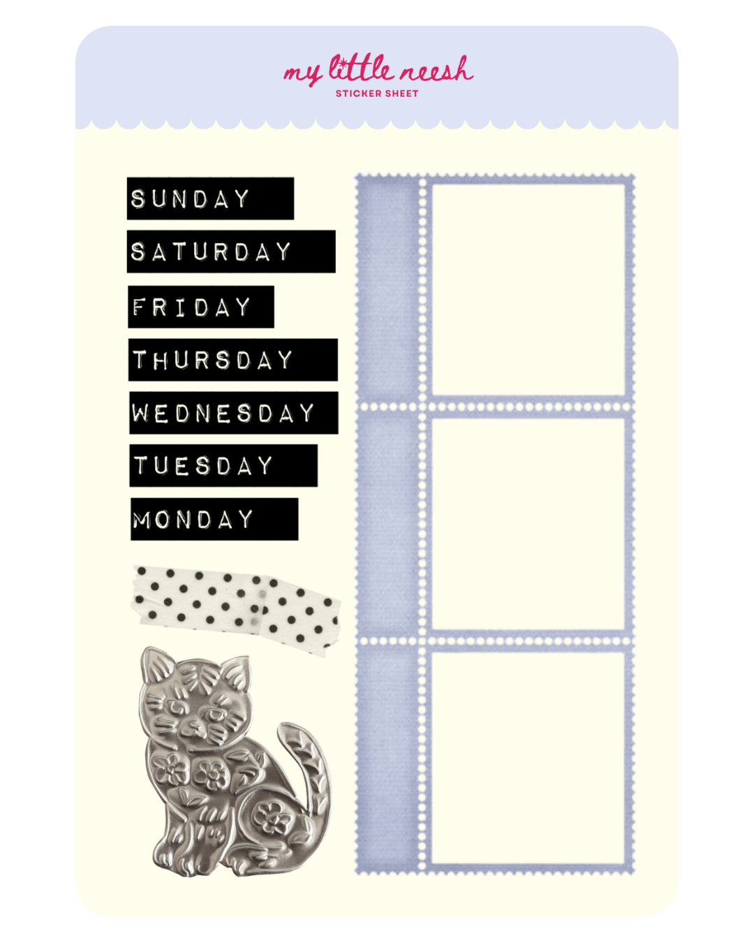Weekly Planner Sticker Sheet