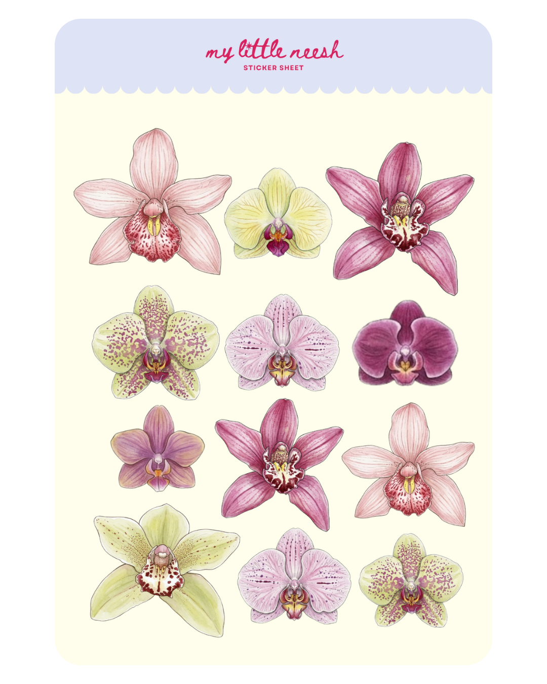 Orchids Sticker Sheet