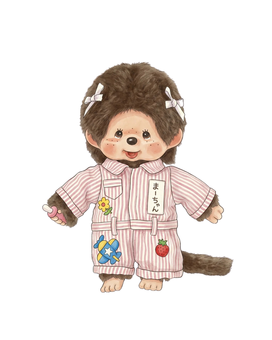 Pink Jumpsuit Monchhichi Single Sticker