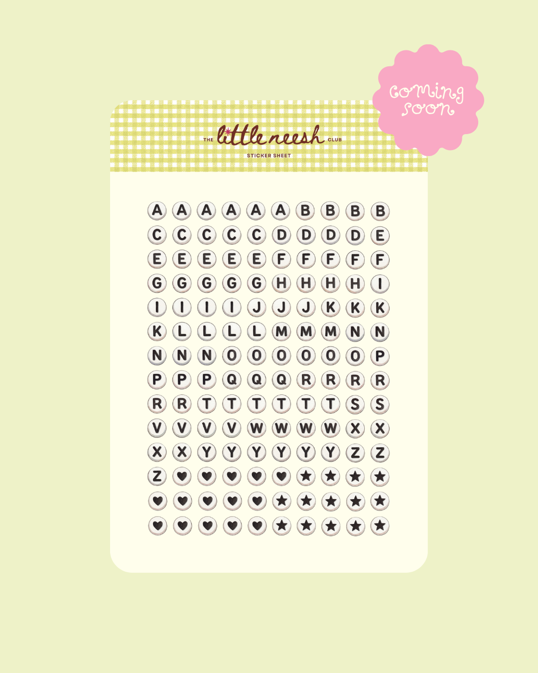 Friendship Bracelet Beads | Sticker Sheet