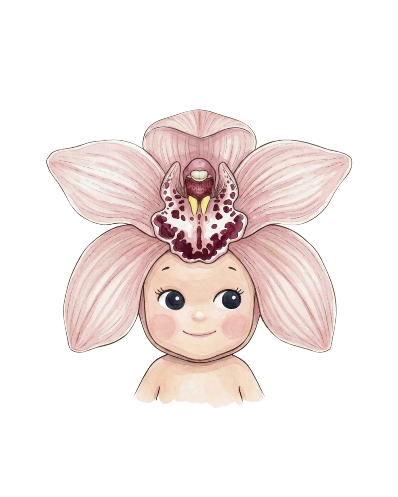 Pink Orchid Sonny Angel Single Sticker