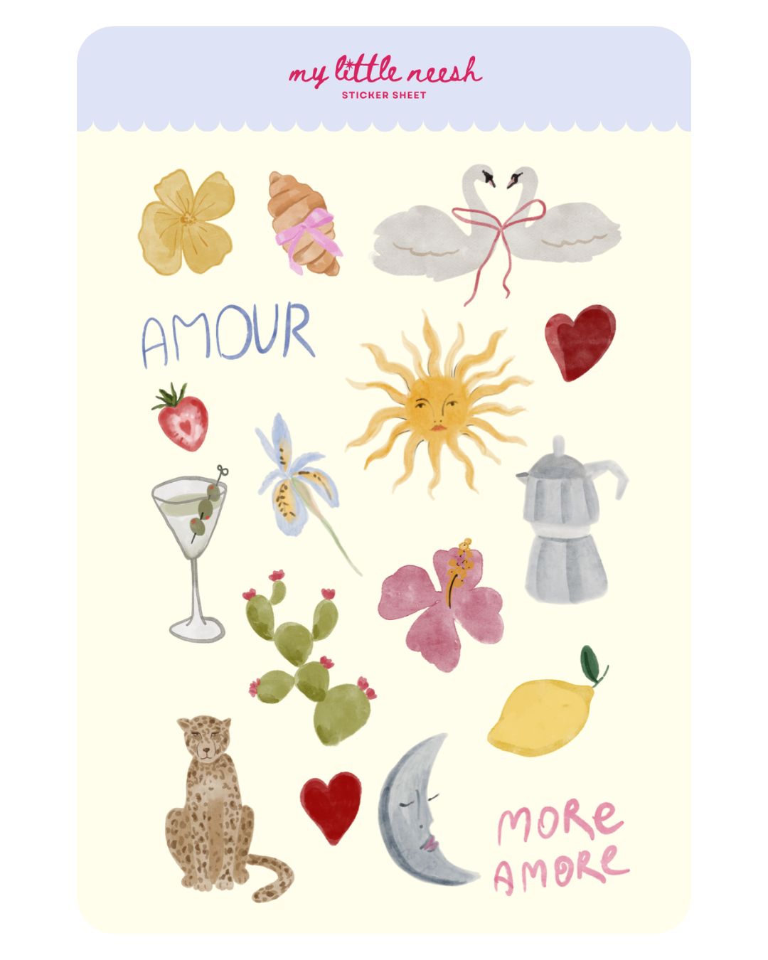 Amour Sticker Sheet