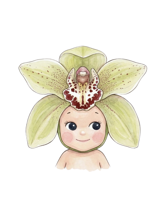 Green Orchid Sonny Angel Single Sticker