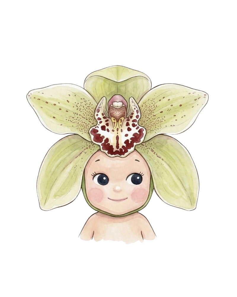 Green Orchid Sonny Angel Single Sticker