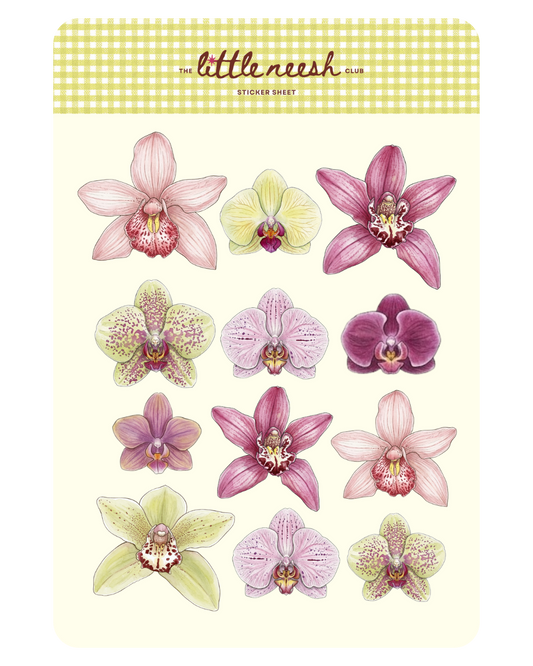 Orchids Sticker Sheet