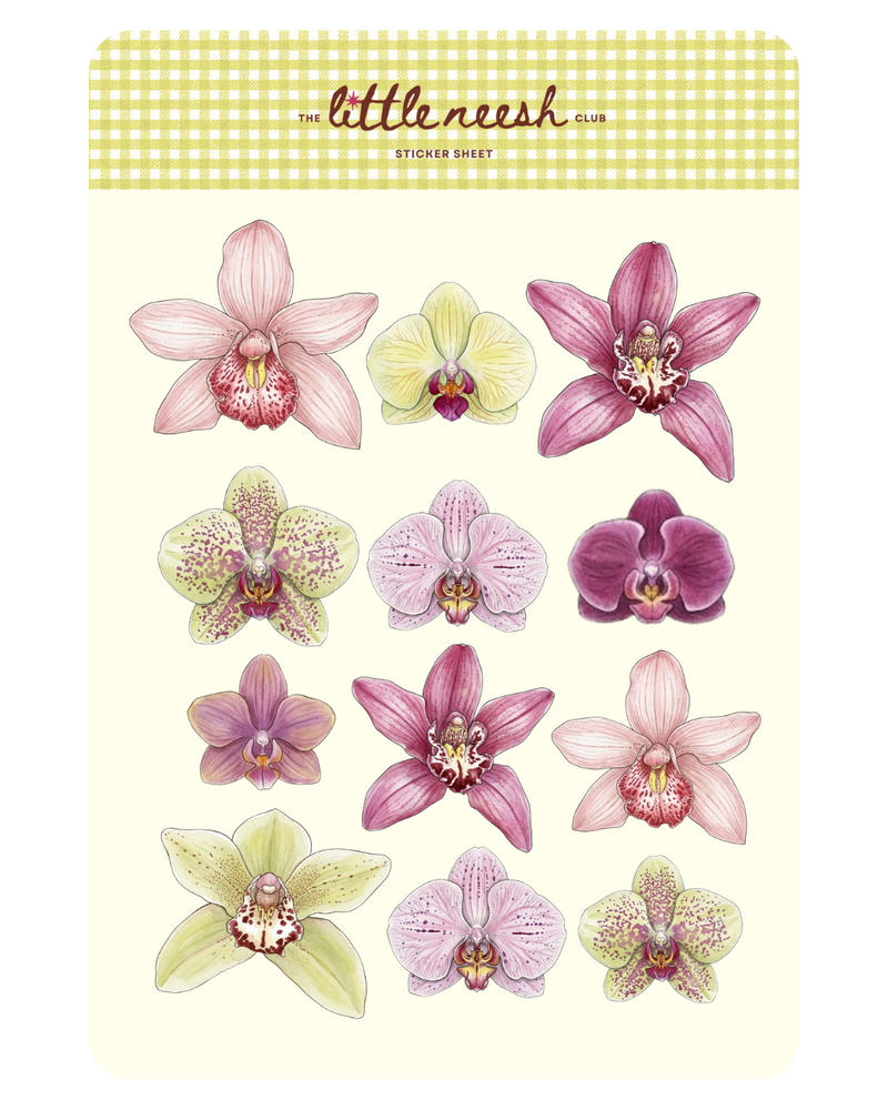Orchids Sticker Sheet