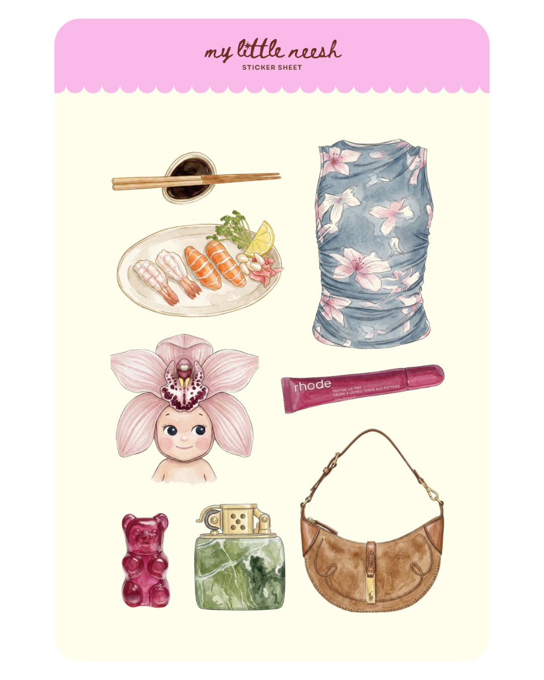 Sushi Date Sticker Sheet