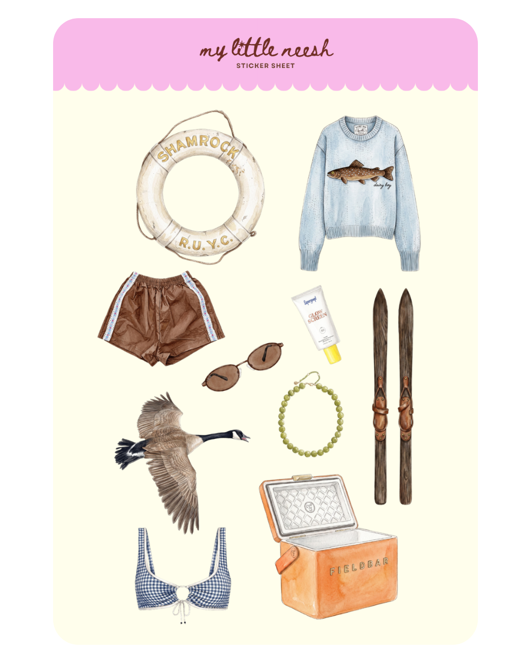 Lake Days Sticker Sheet