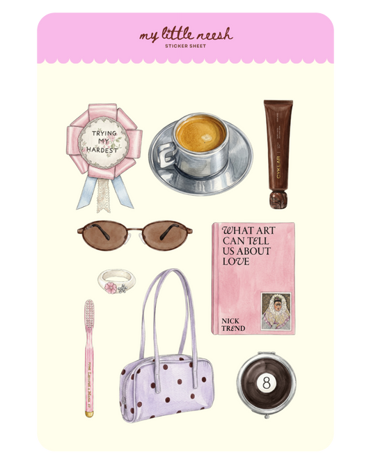 Trying My Hardest Sticker Sheet
