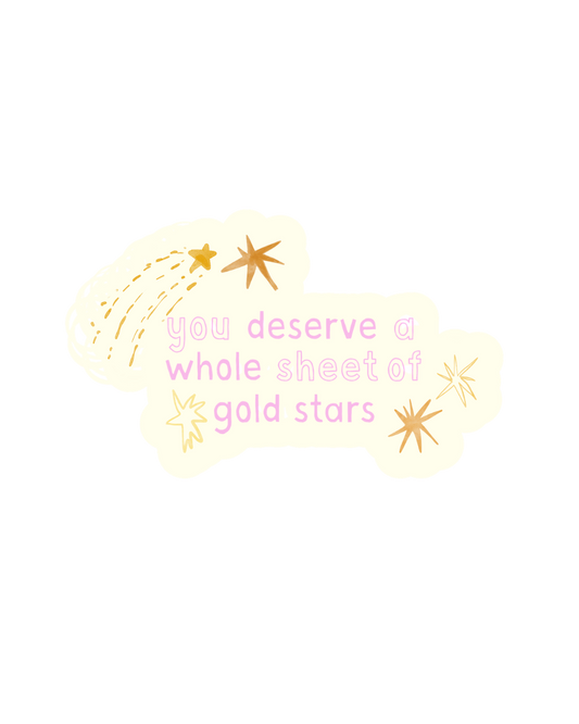 Gold Stars Single Sticker