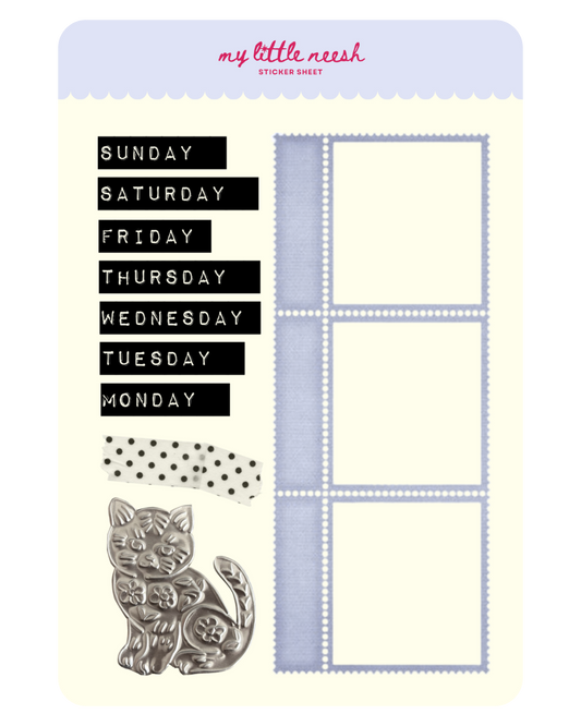Weekly Planner Sticker Sheet