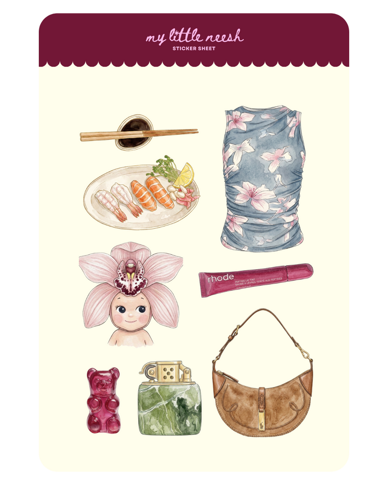 Sushi Date Sticker Sheet