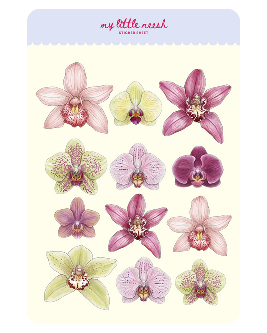 Orchids Sticker Sheet