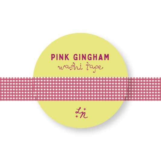 Pink Gingham Washi Tape